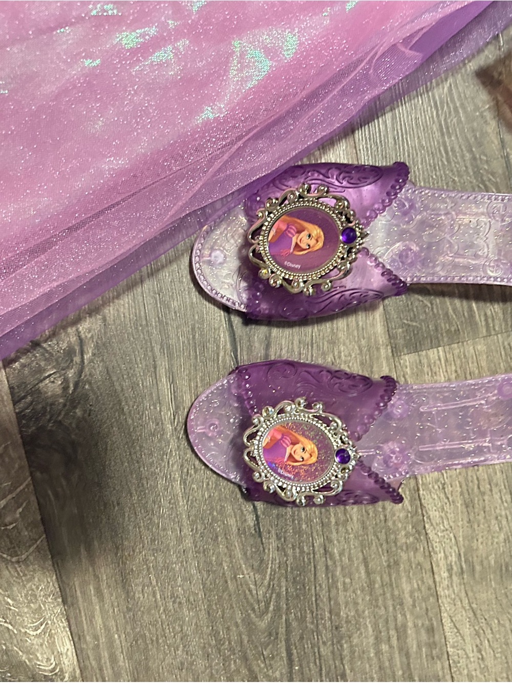 Girls Pink Princess Rapunzel Costume Halloween Dress up 4/5 - Picture 4 of 7